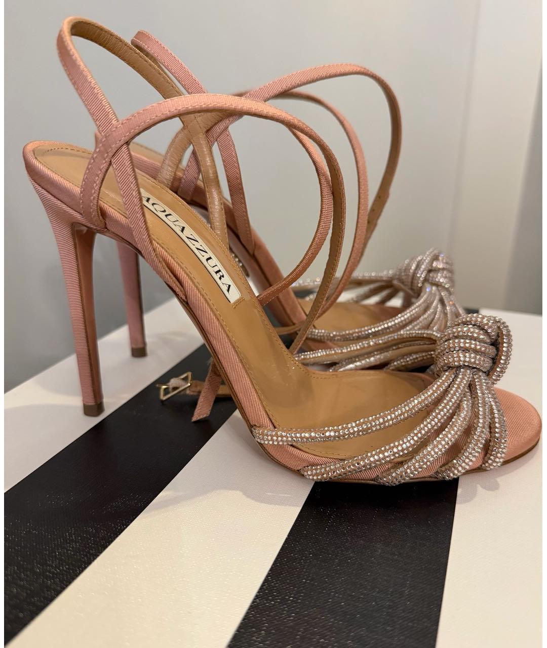 AQUAZZURA Розовые босоножки, фото 4
