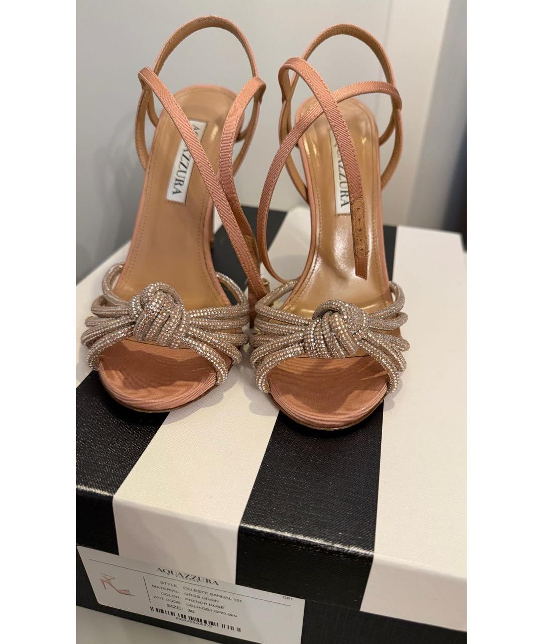 AQUAZZURA Розовые босоножки, фото 2