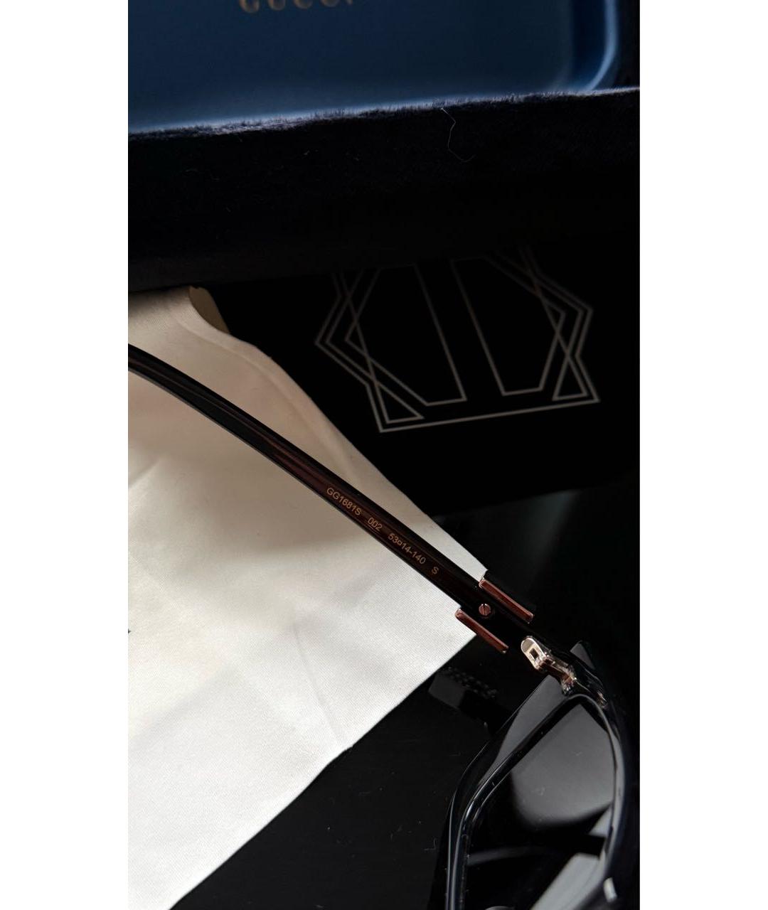 GUCCI Черные пластиковые солнцезащитные очки, фото 3