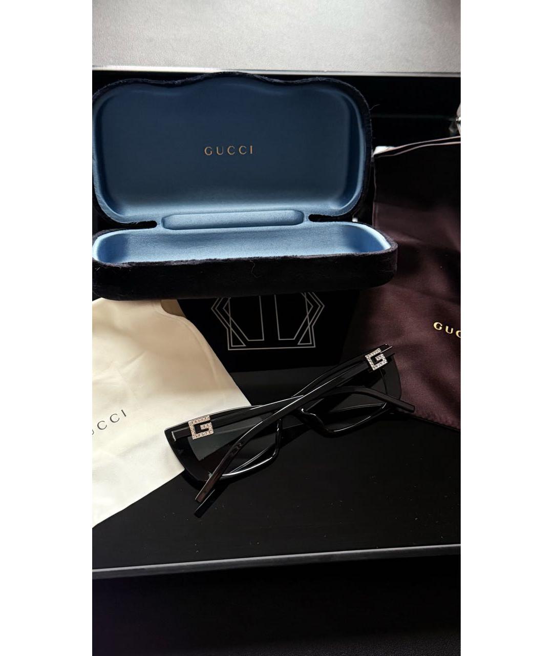GUCCI Черные пластиковые солнцезащитные очки, фото 6