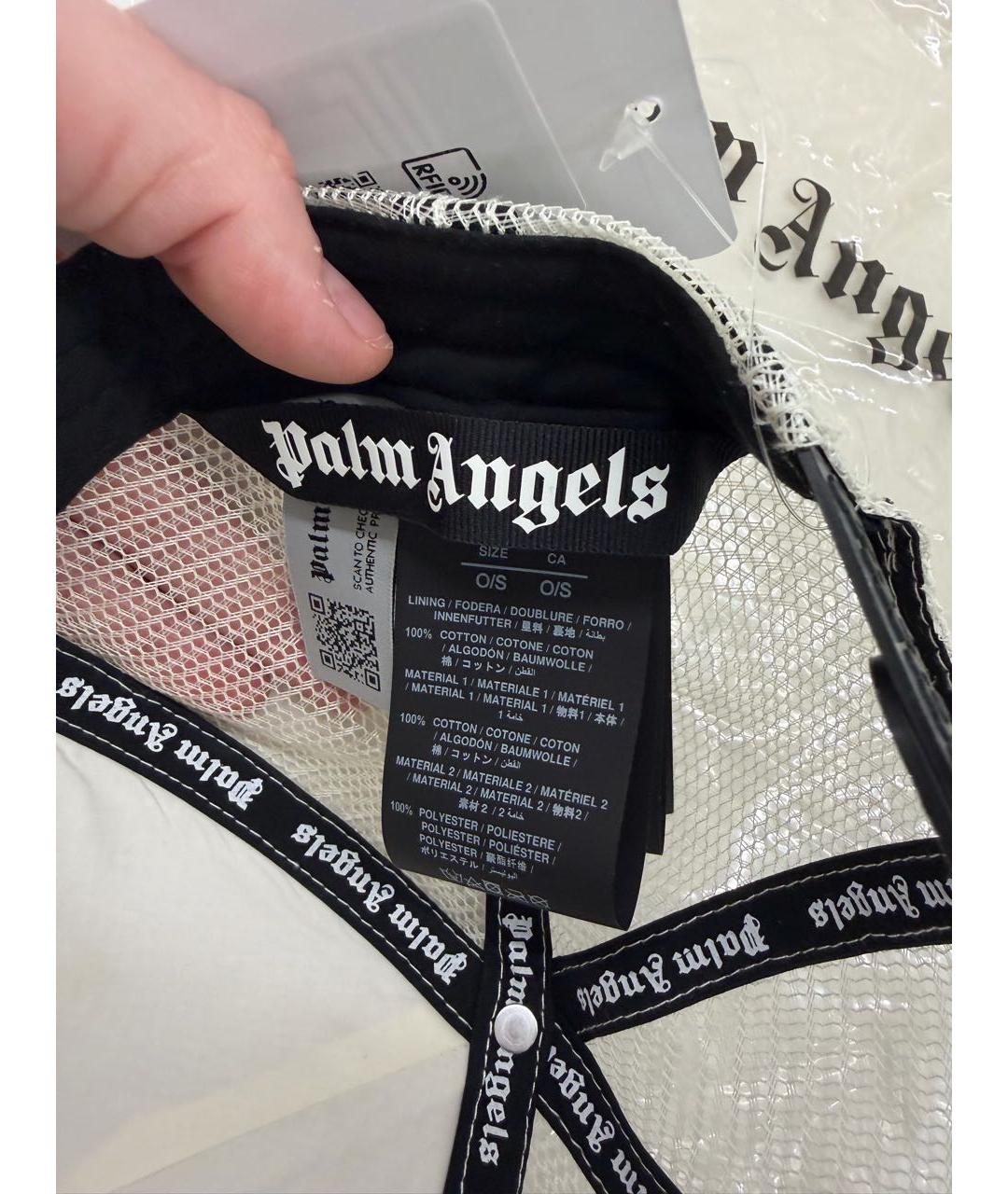 PALM ANGELS Бежевая хлопковая кепка/бейсболка, фото 4