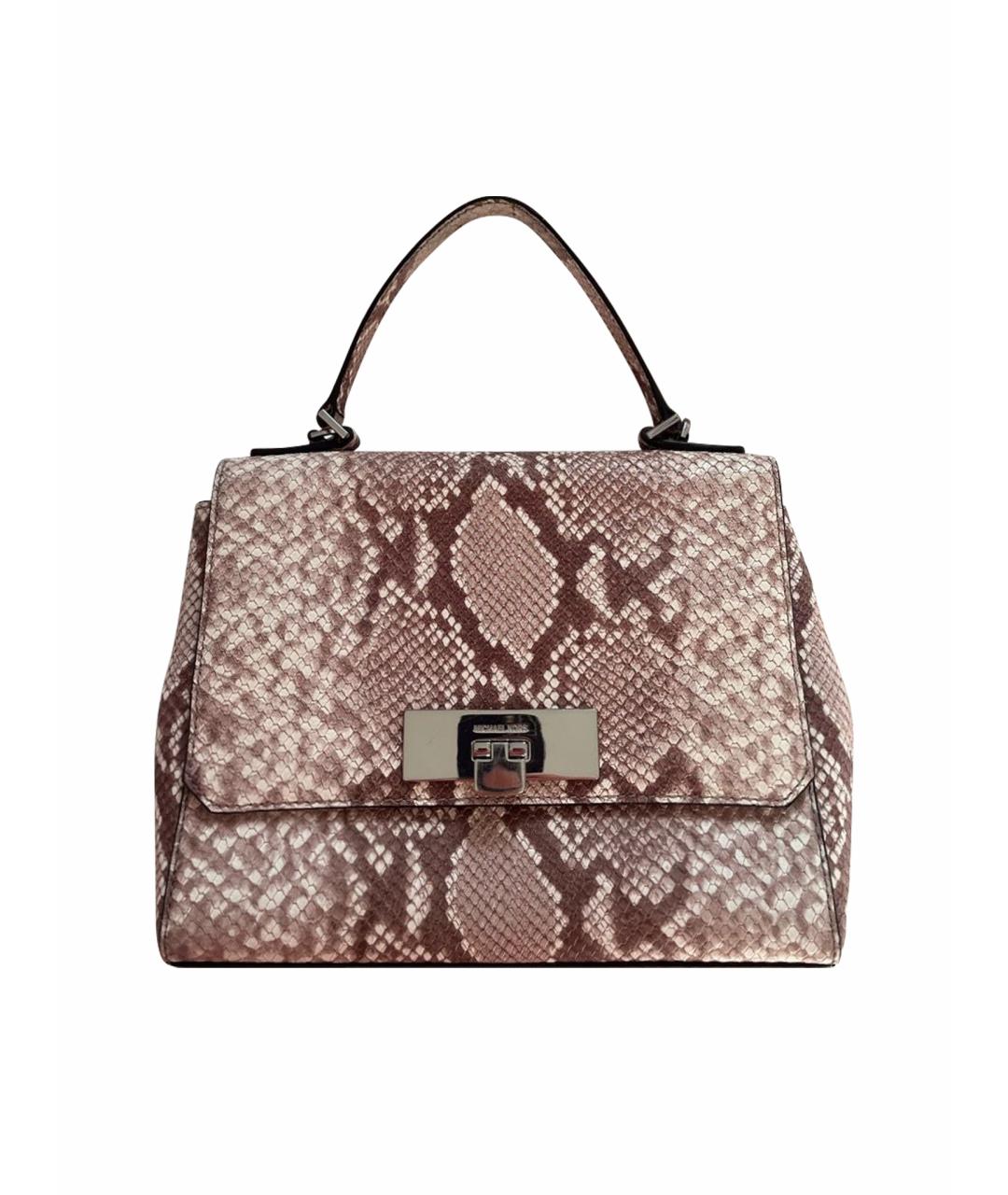MICHAEL KORS Розовая сумка с короткими ручками из искусственной кожи, фото 1