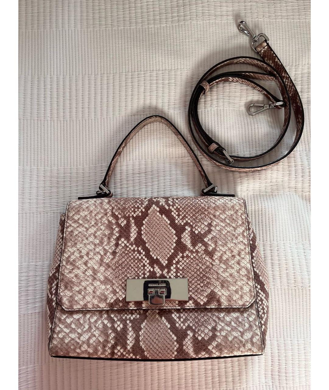 MICHAEL KORS Розовая сумка с короткими ручками из искусственной кожи, фото 6