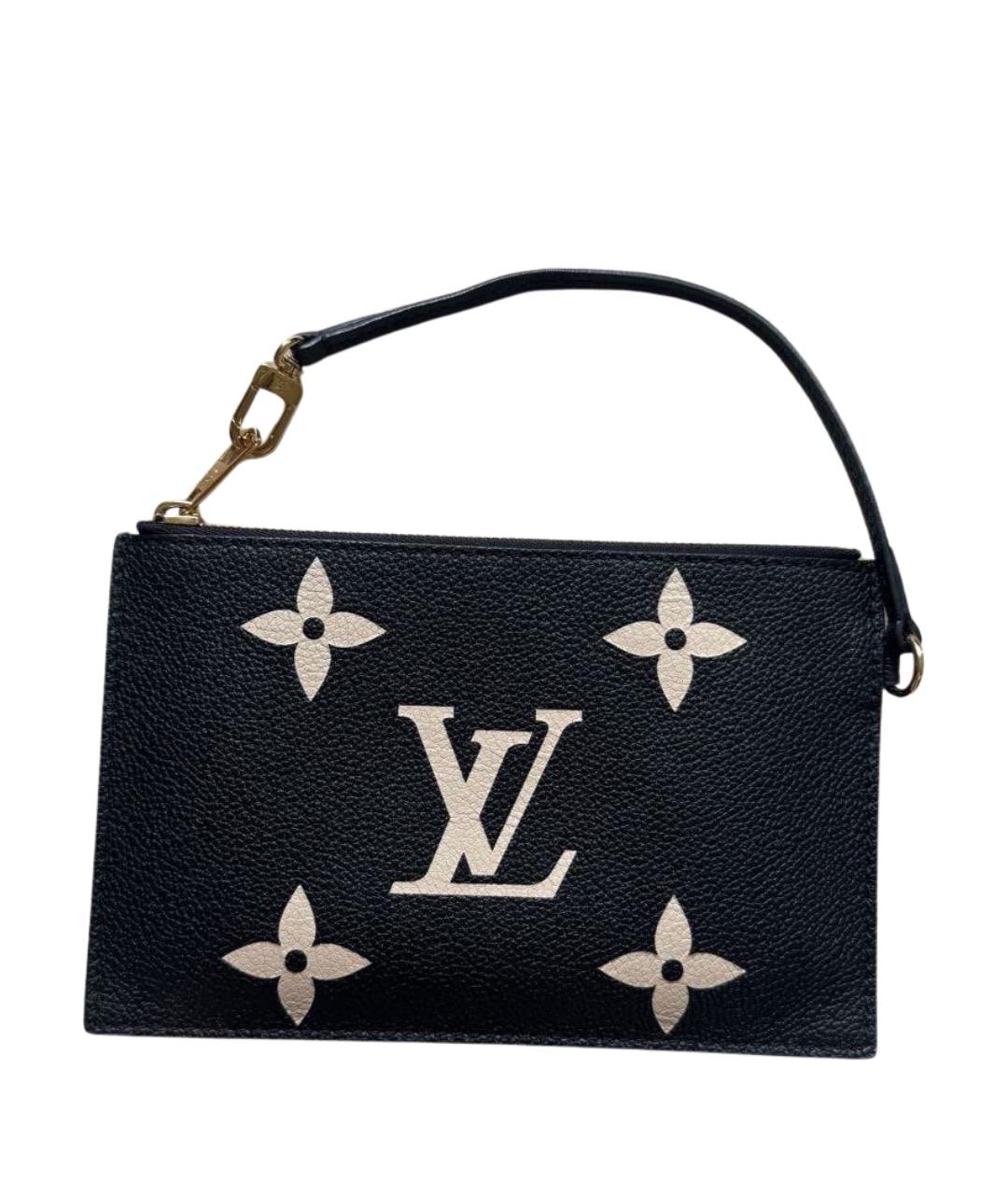 LOUIS VUITTON Черная кожаная сумка с короткими ручками, фото 1