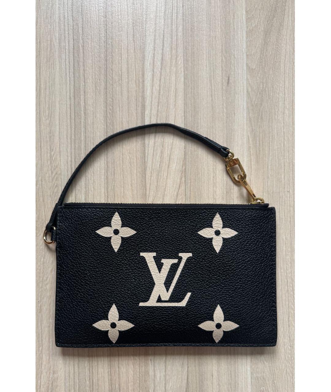 LOUIS VUITTON Черная кожаная сумка с короткими ручками, фото 2