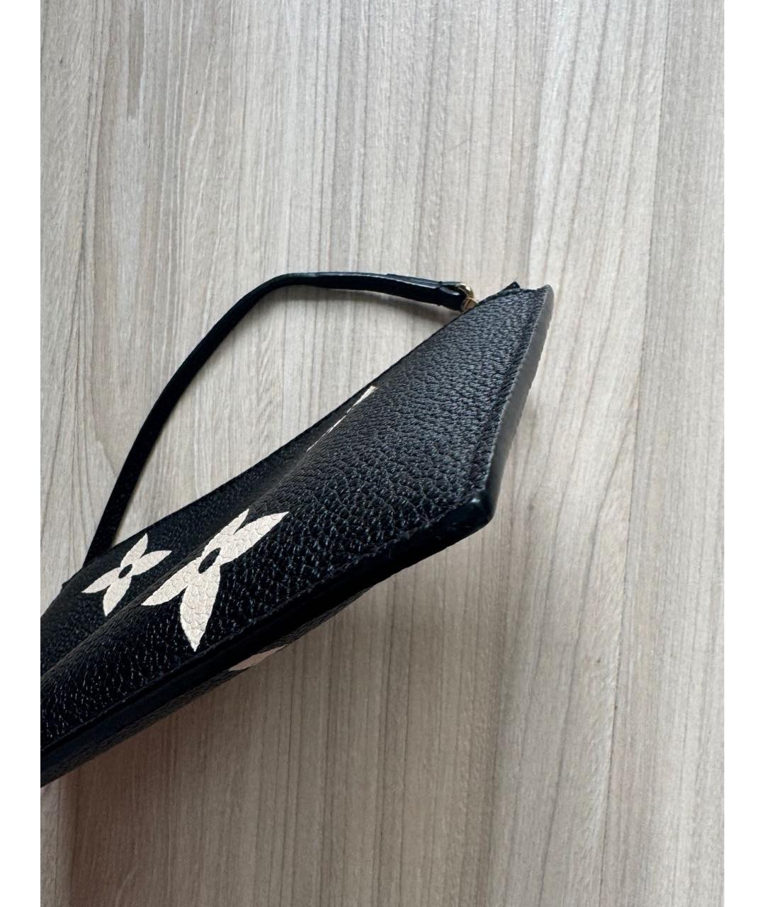 LOUIS VUITTON Черная кожаная сумка с короткими ручками, фото 3