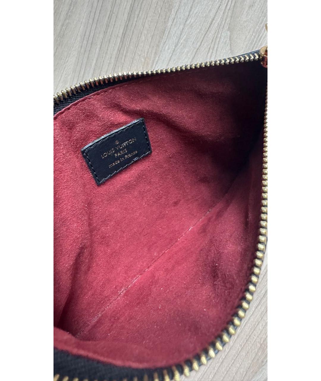 LOUIS VUITTON Черная кожаная сумка с короткими ручками, фото 5