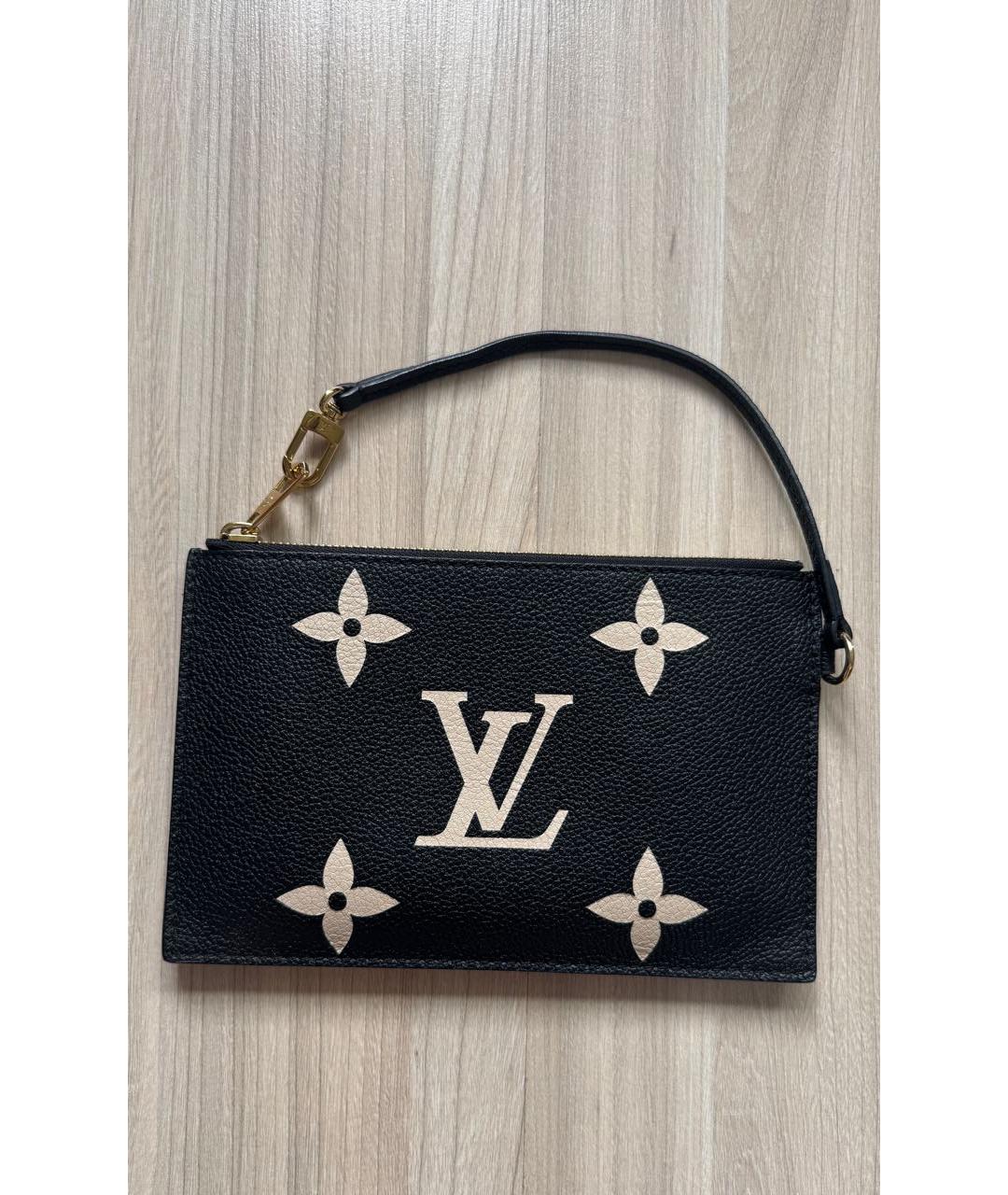 LOUIS VUITTON Черная кожаная сумка с короткими ручками, фото 6