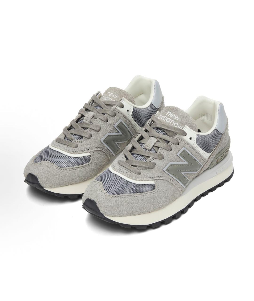 NEW BALANCE Антрацитовые замшевые низкие кроссовки / кеды, фото 8