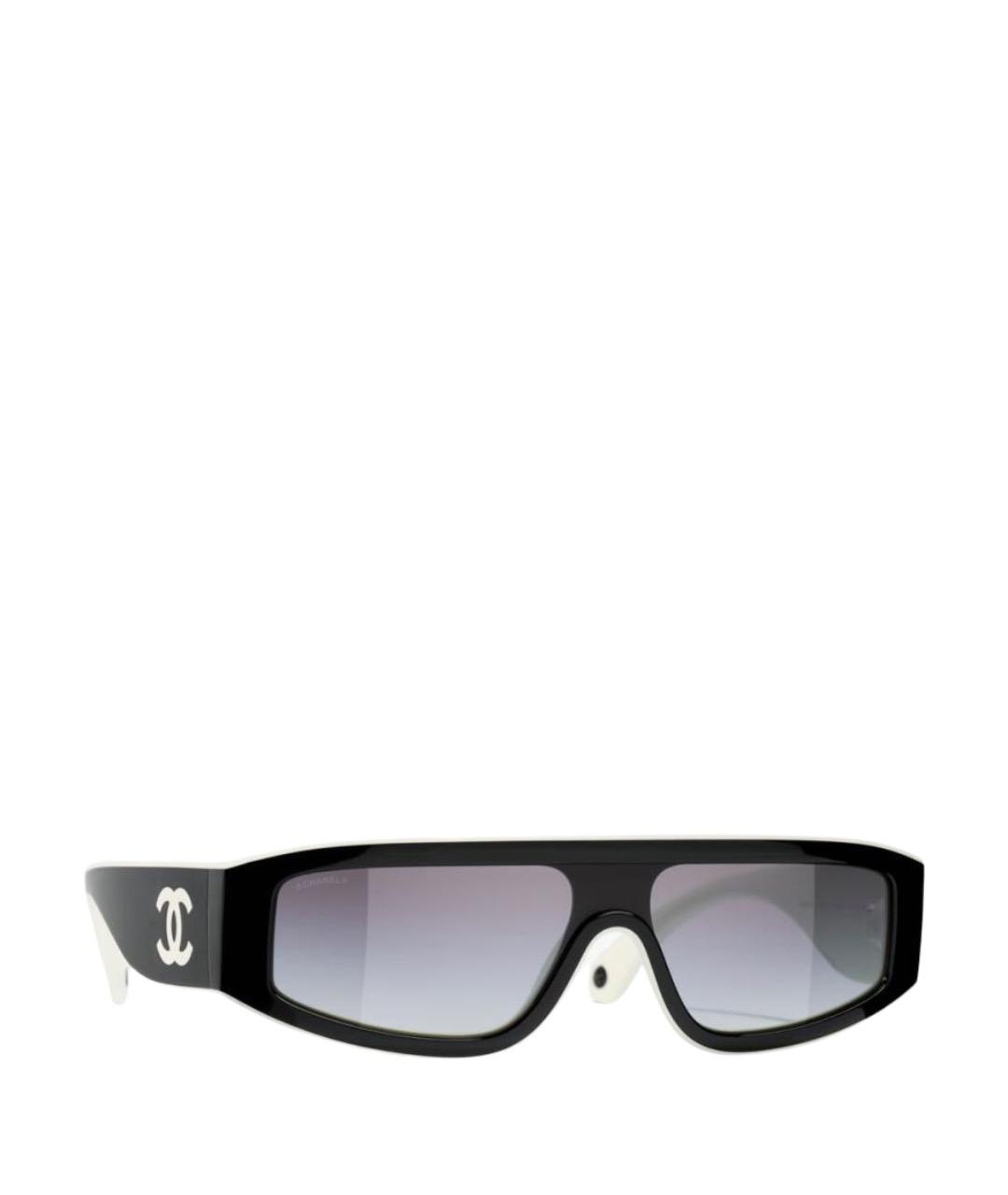 CHANEL Черные пластиковые солнцезащитные очки, фото 1