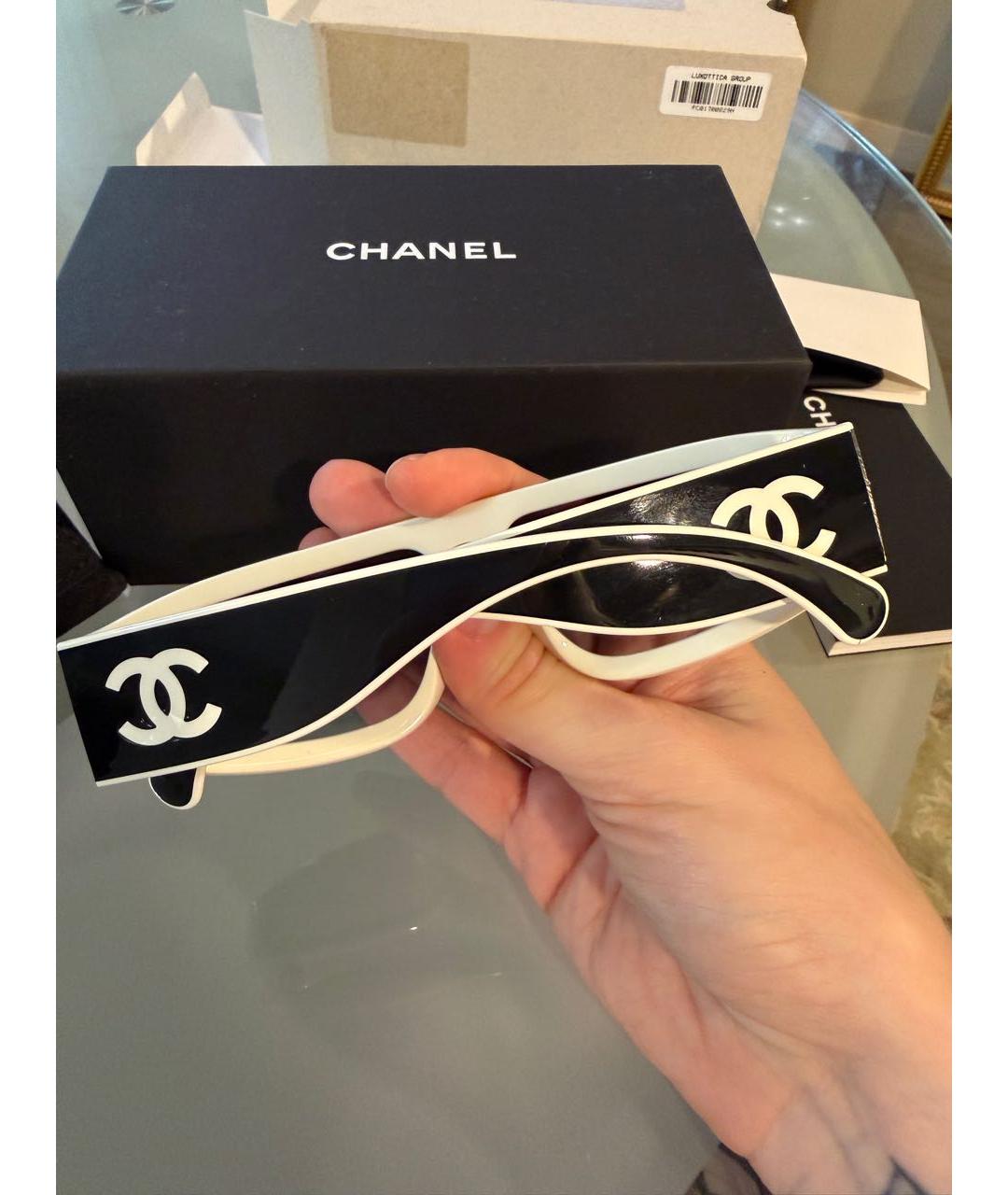CHANEL Черные пластиковые солнцезащитные очки, фото 5