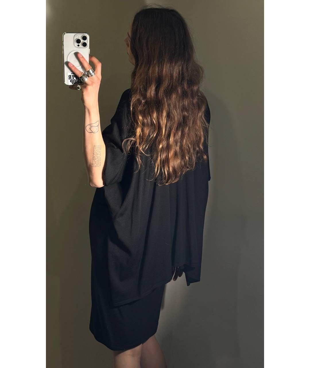 MAISON MARGIELA Черное шерстяное повседневное платье, фото 6