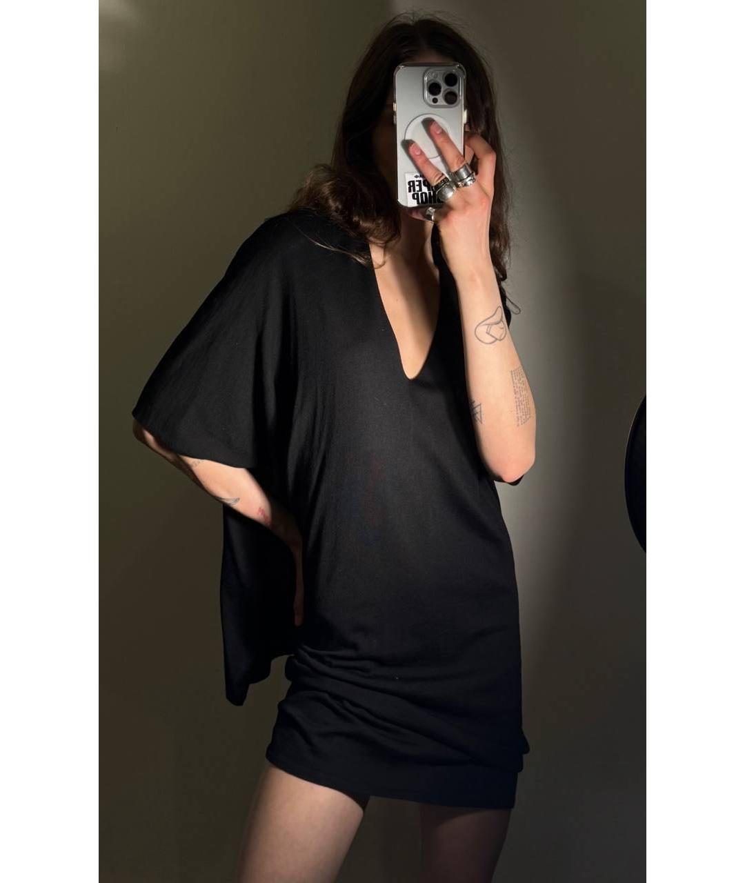 MAISON MARGIELA Черное шерстяное повседневное платье, фото 7