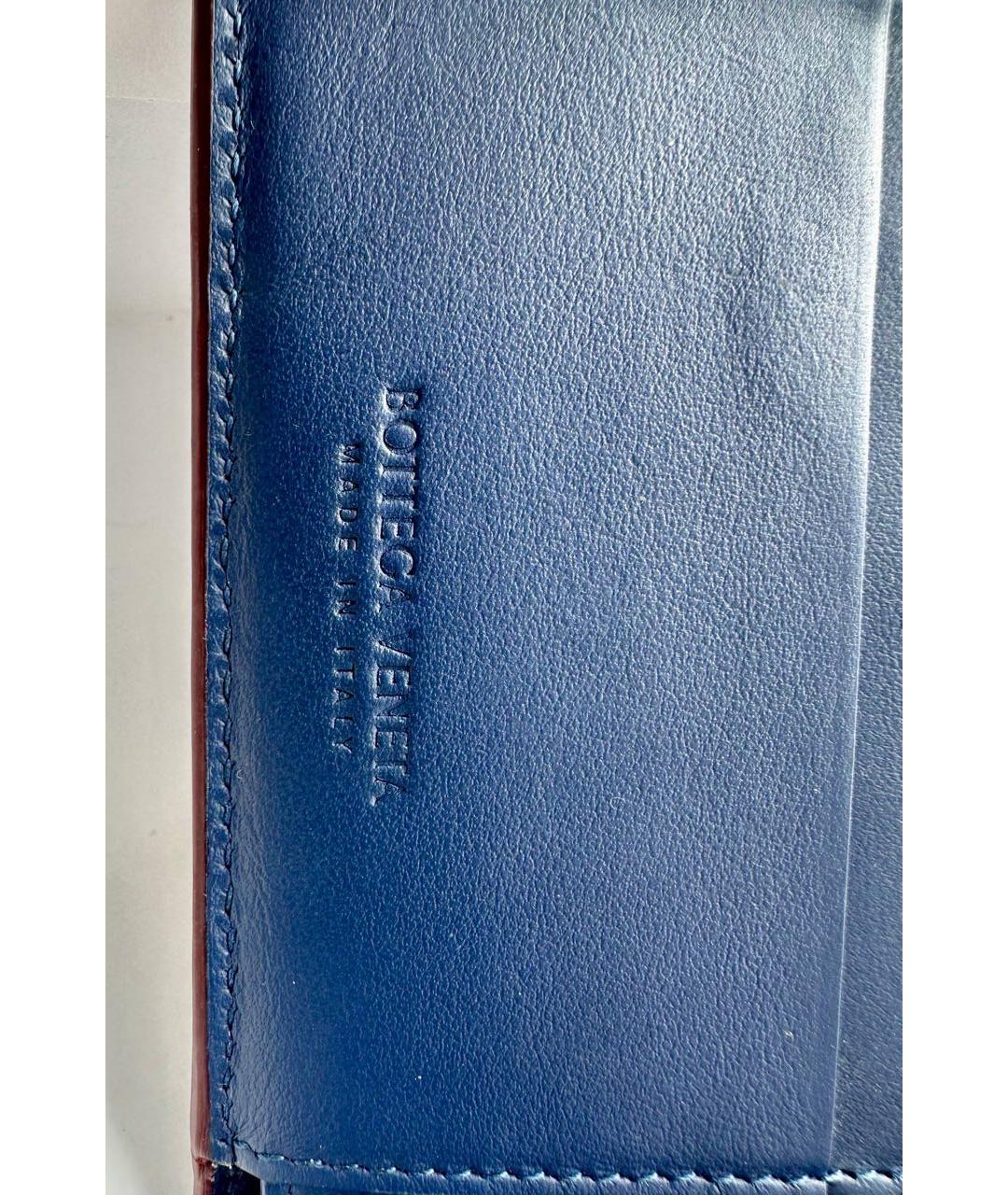 BOTTEGA VENETA Бордовый кожаный кошелек, фото 3