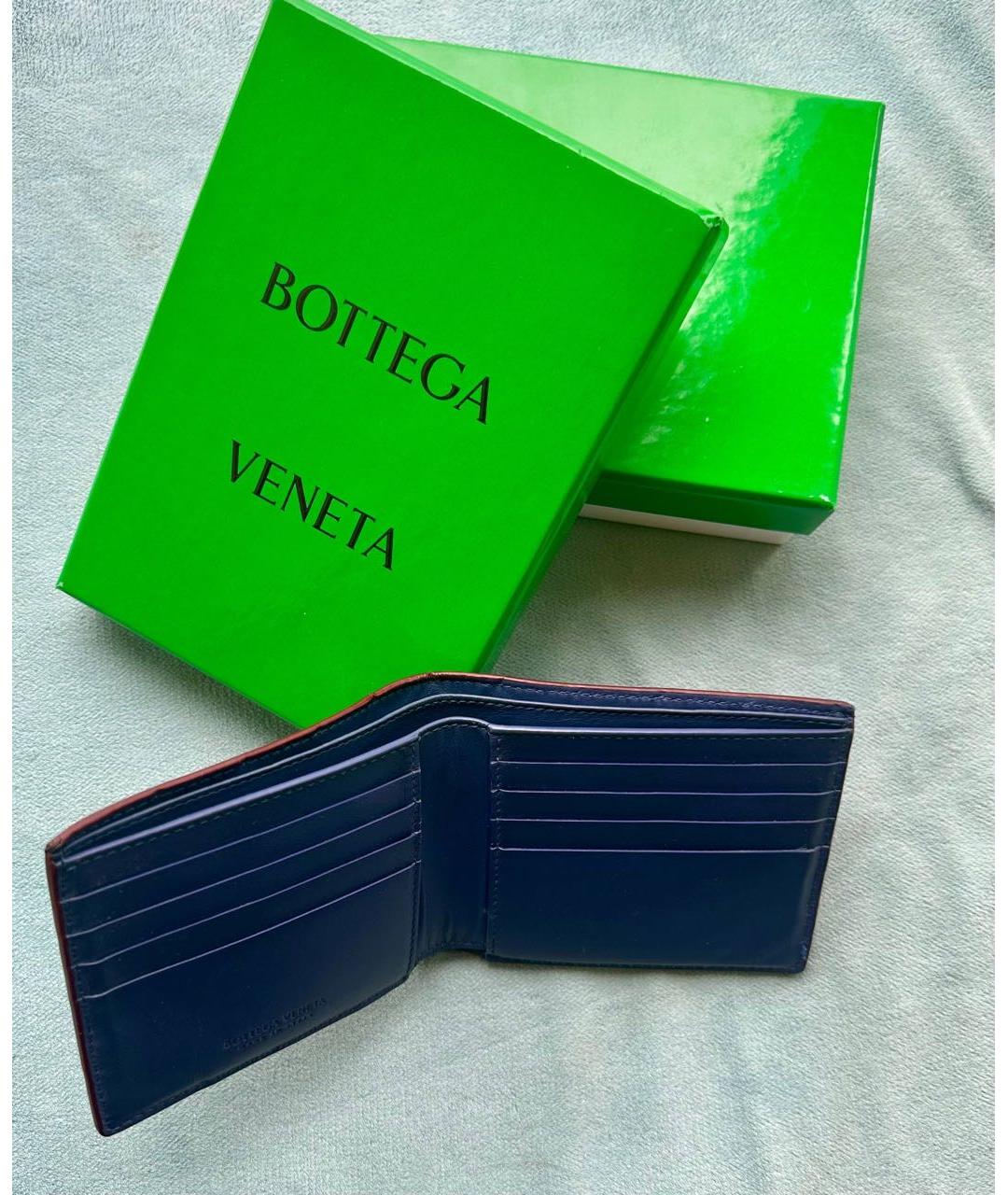 BOTTEGA VENETA Бордовый кожаный кошелек, фото 6
