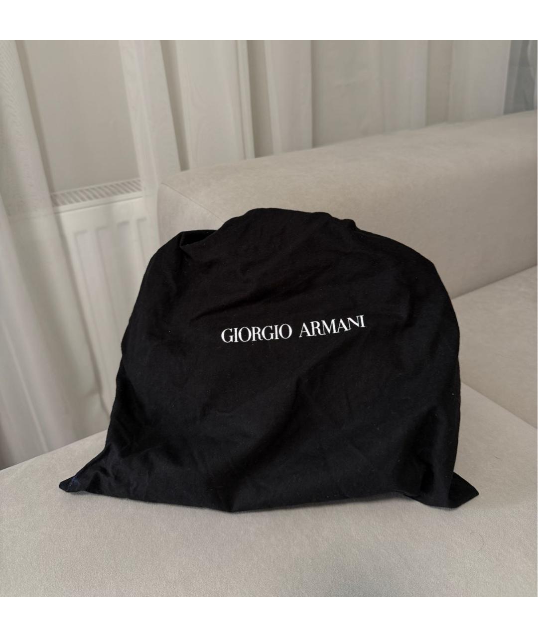GIORGIO ARMANI Черная кожаная косметичка, фото 6