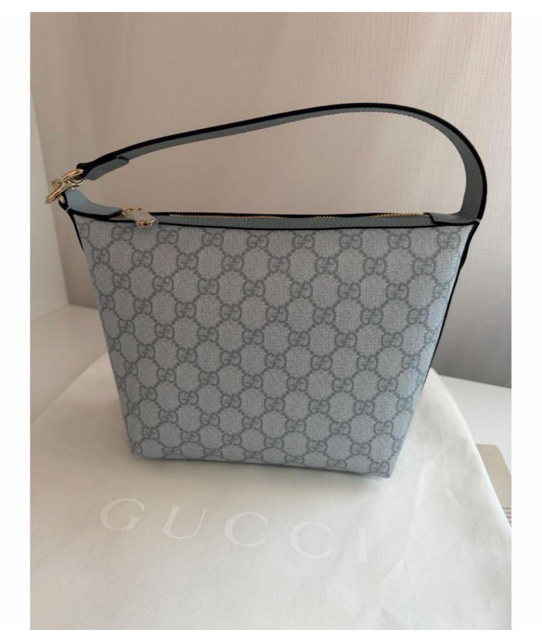 GUCCI Голубая кожаная сумка через плечо, фото 8