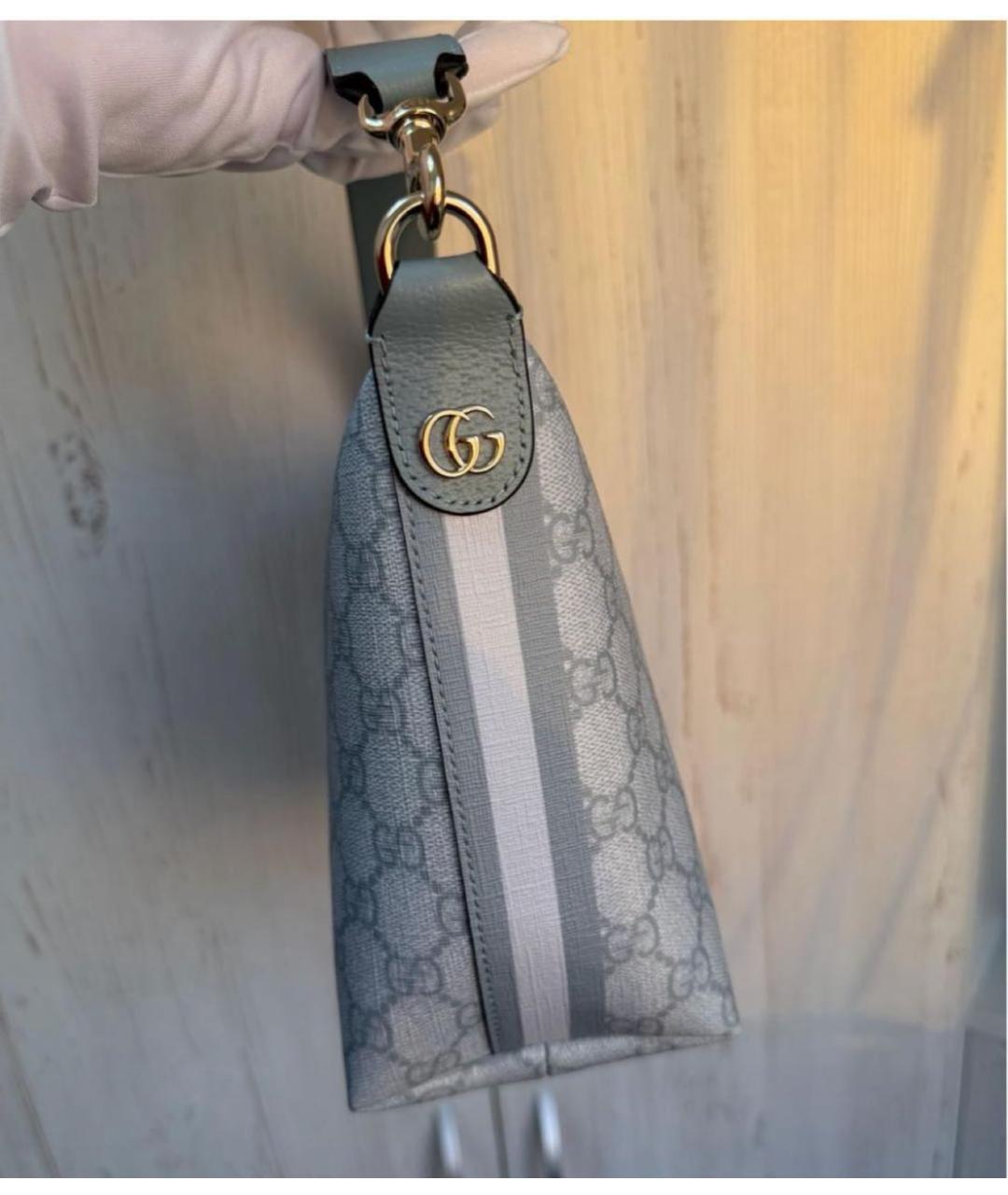 GUCCI Голубая кожаная сумка через плечо, фото 4