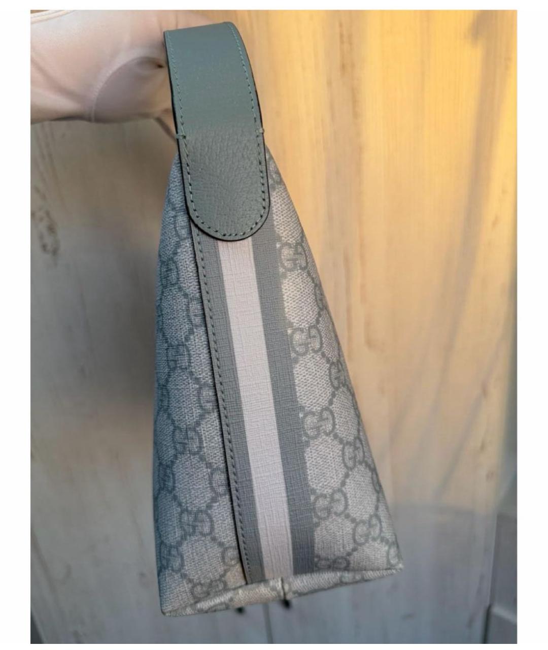 GUCCI Голубая кожаная сумка через плечо, фото 3