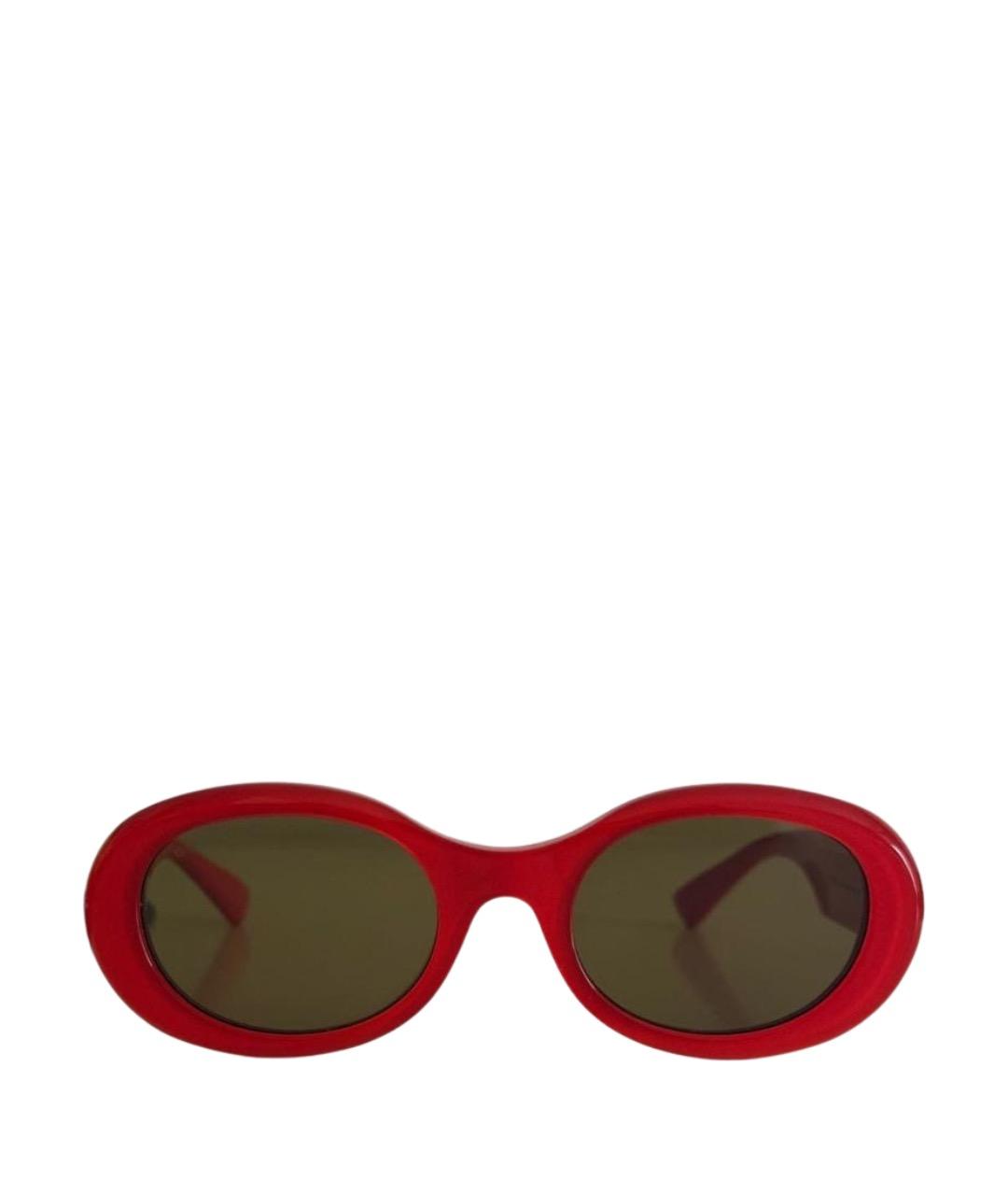 GUCCI Красные пластиковые солнцезащитные очки, фото 1