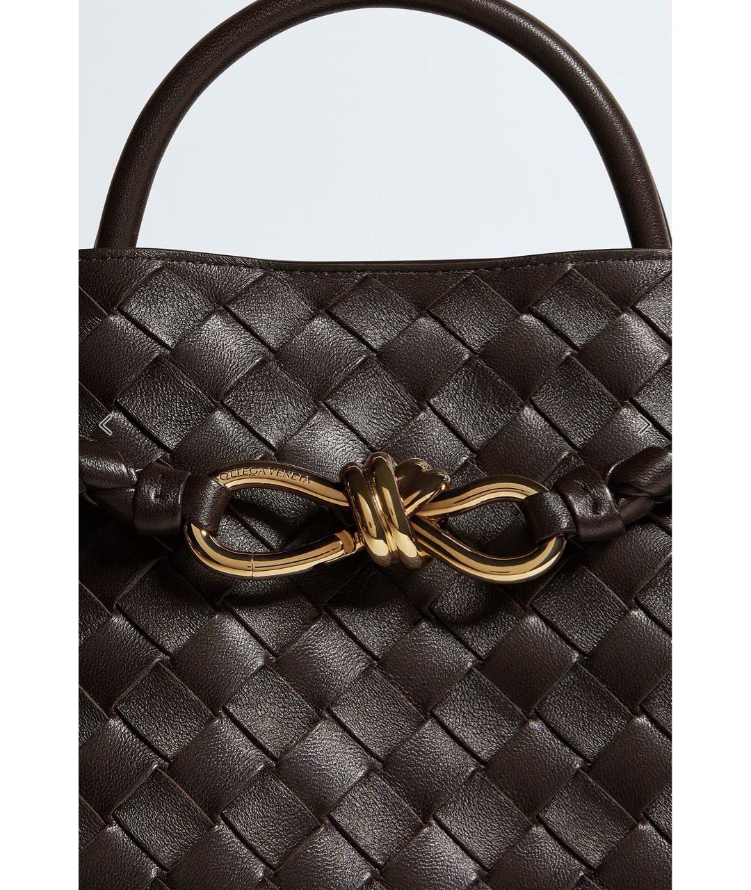 BOTTEGA VENETA Коричневая кожаная сумка через плечо, фото 6