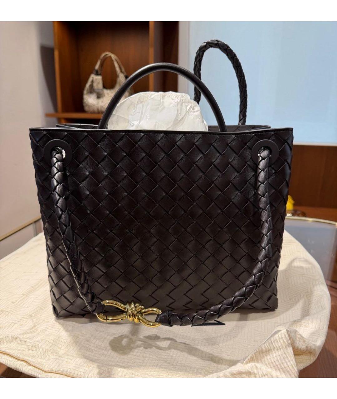 BOTTEGA VENETA Коричневая кожаная сумка через плечо, фото 8