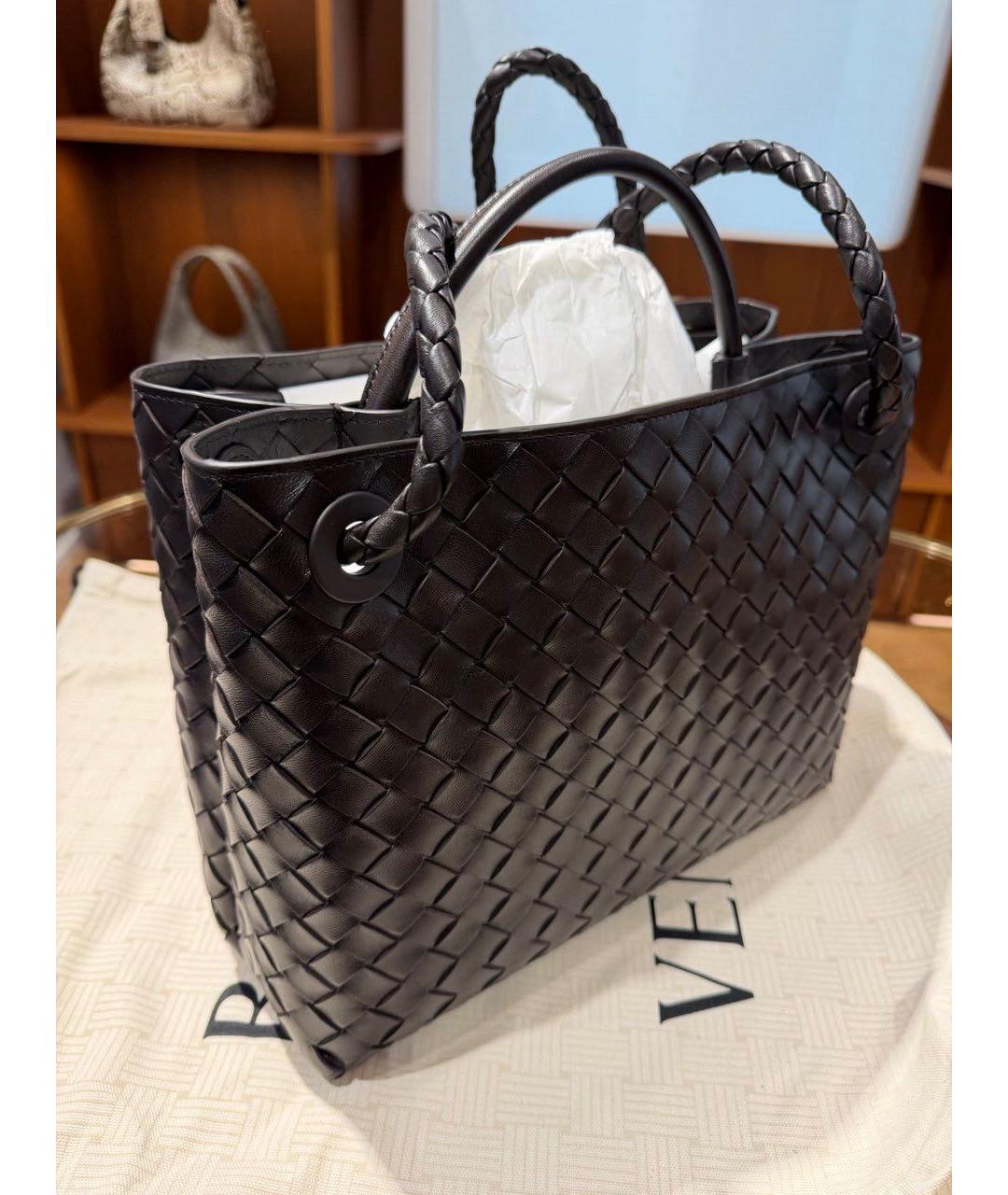 BOTTEGA VENETA Коричневая кожаная сумка через плечо, фото 7