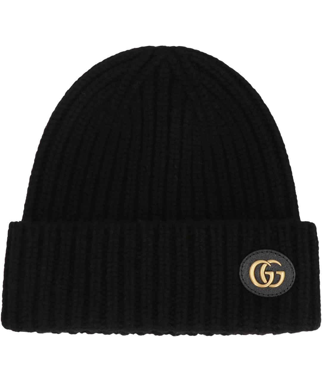 GUCCI Черная шерстяная шапка, фото 1