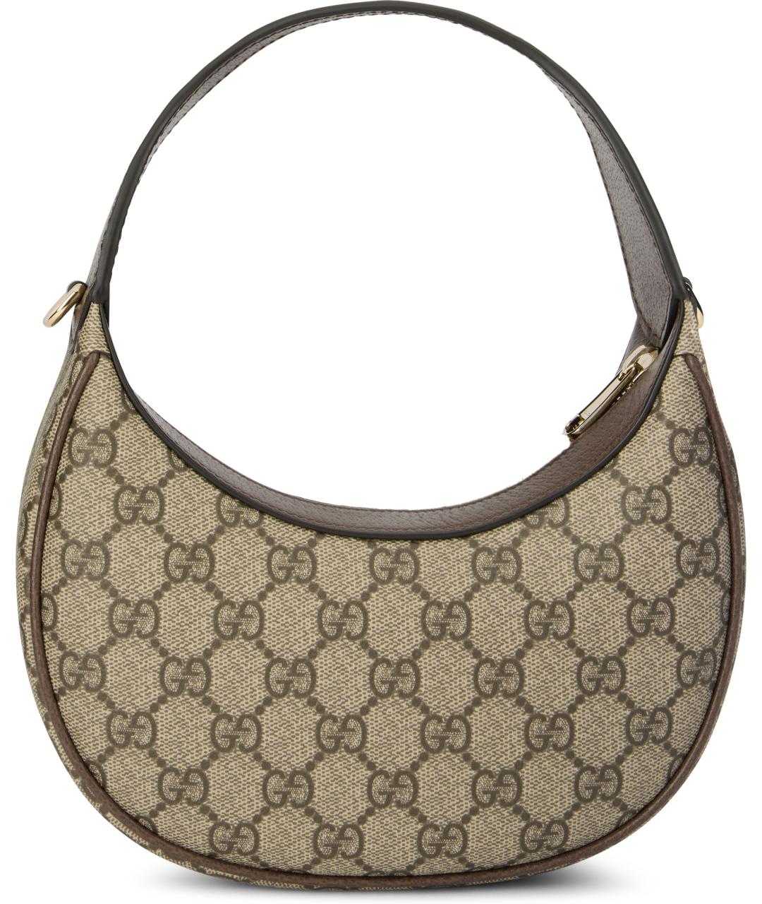 GUCCI Бежевая тканевая сумка с короткими ручками, фото 3