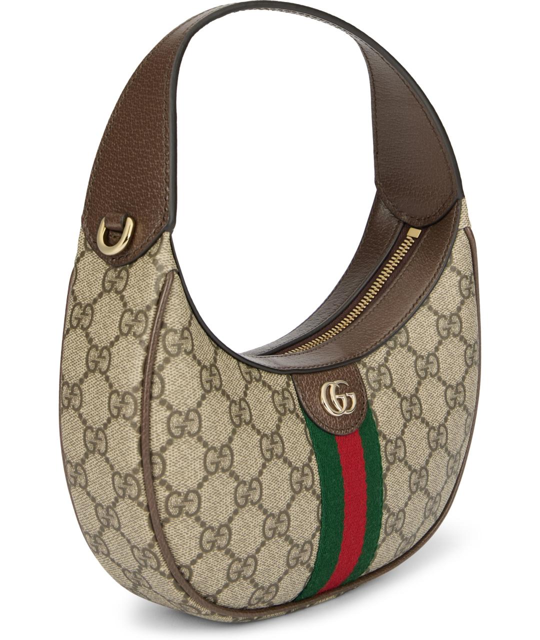 GUCCI Бежевая тканевая сумка с короткими ручками, фото 2