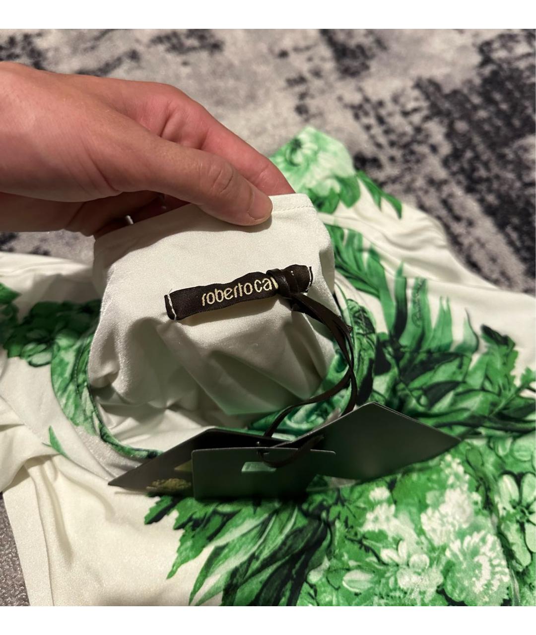 ROBERTO CAVALLI Зеленое повседневное платье, фото 7