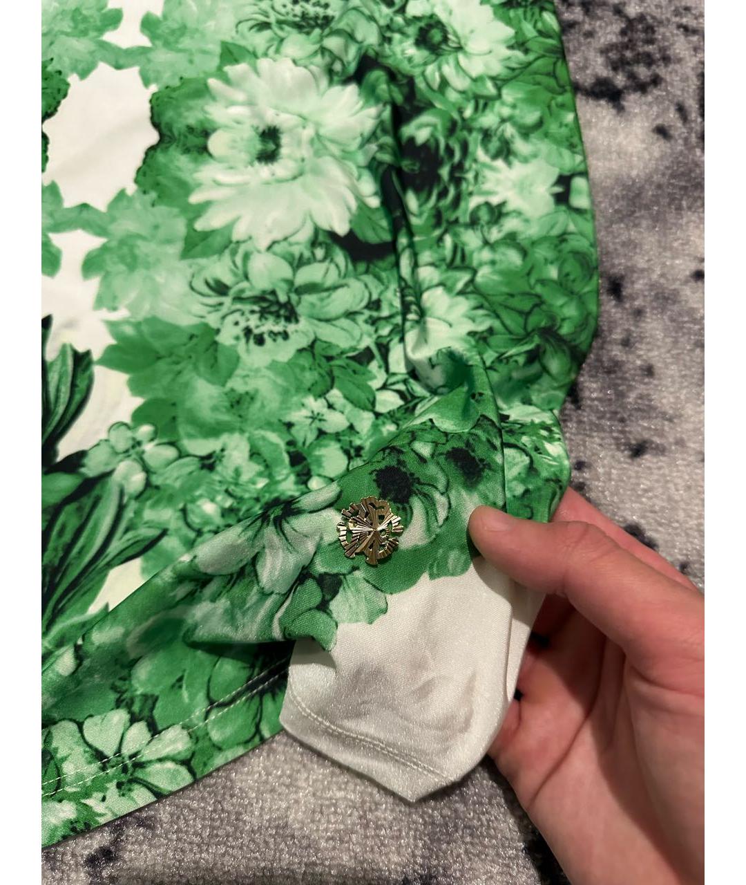 ROBERTO CAVALLI Зеленое повседневное платье, фото 4