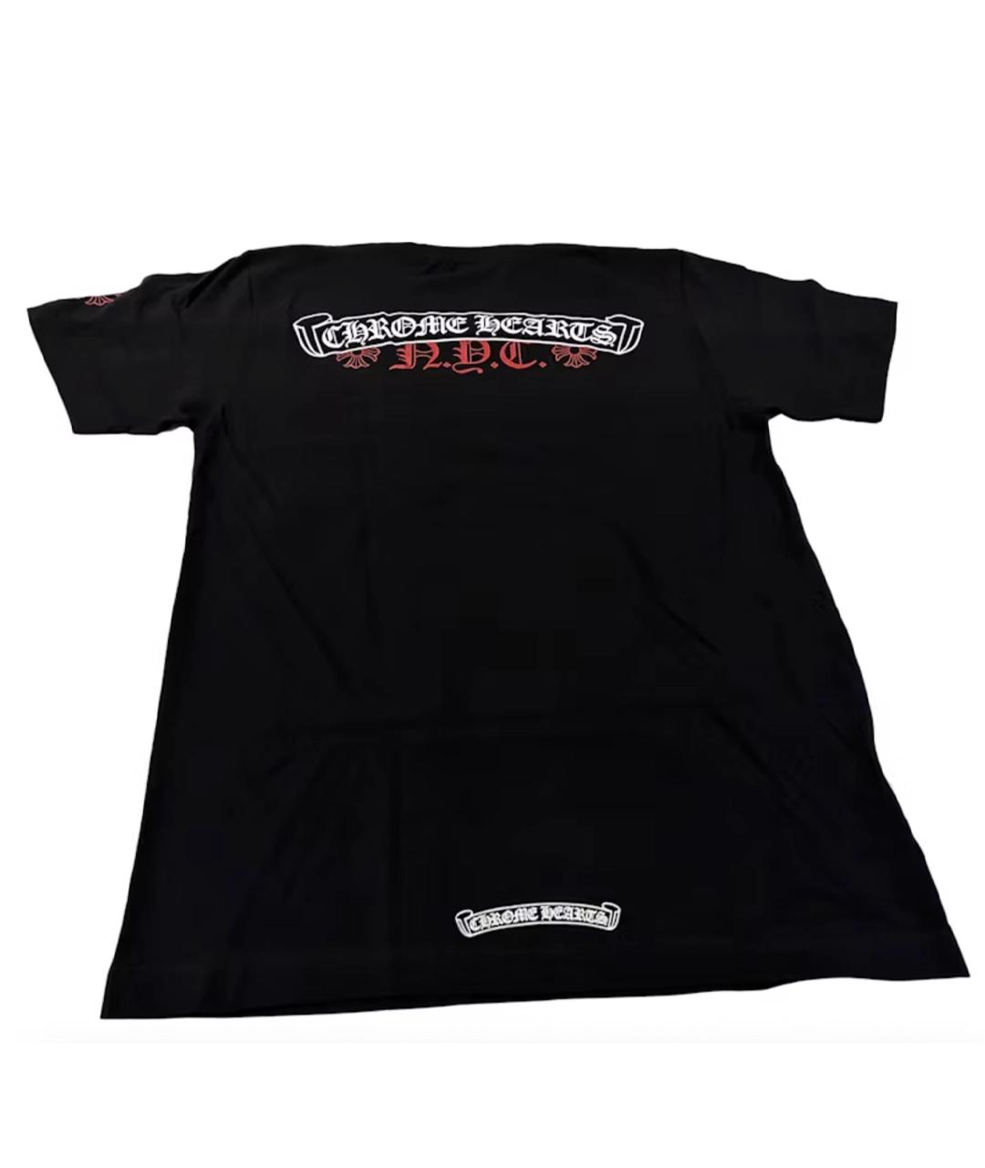 CHROME HEARTS Черная хлопковая футболка, фото 2