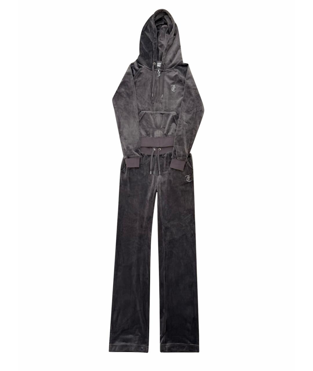 JUICY COUTURE Серый велюровый спортивные костюмы, фото 1