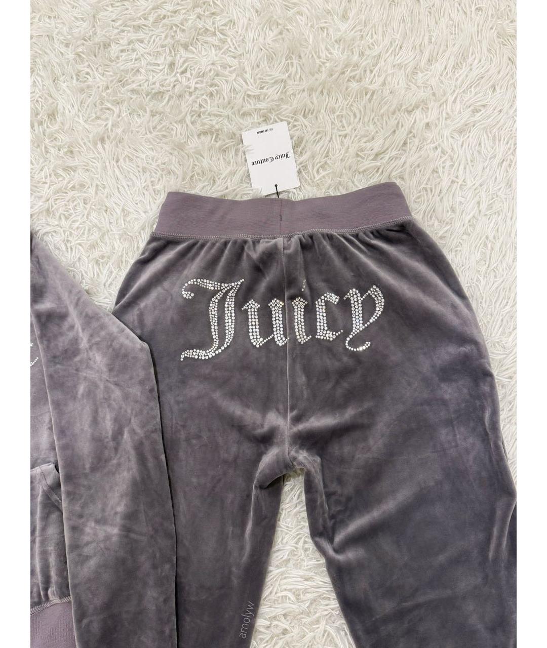 JUICY COUTURE Серый велюровый спортивные костюмы, фото 4