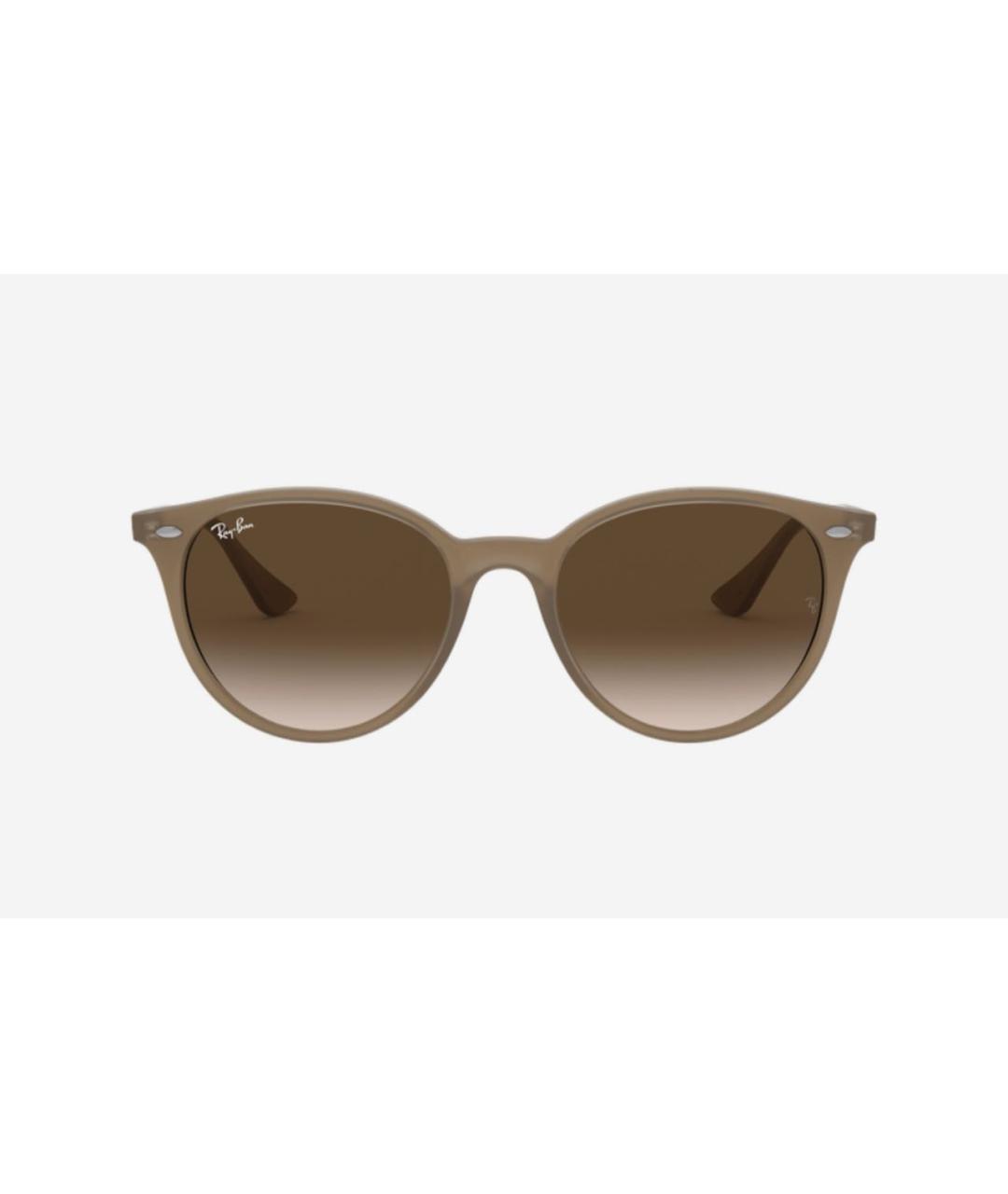 RAY BAN Бежевые пластиковые солнцезащитные очки, фото 2