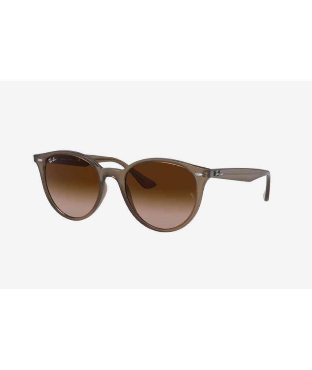 RAY BAN Бежевые пластиковые солнцезащитные очки, фото 8