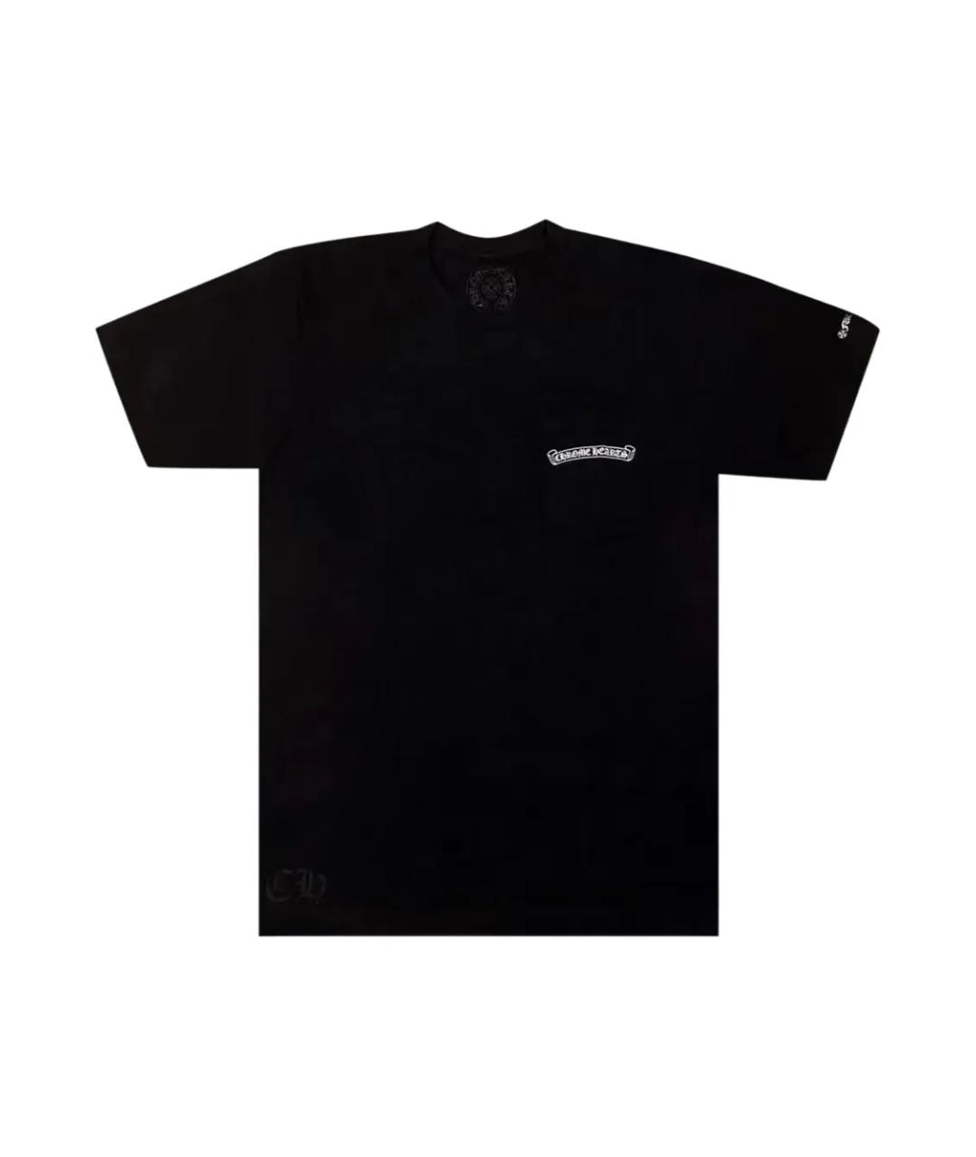 CHROME HEARTS Черная хлопковая футболка, фото 3