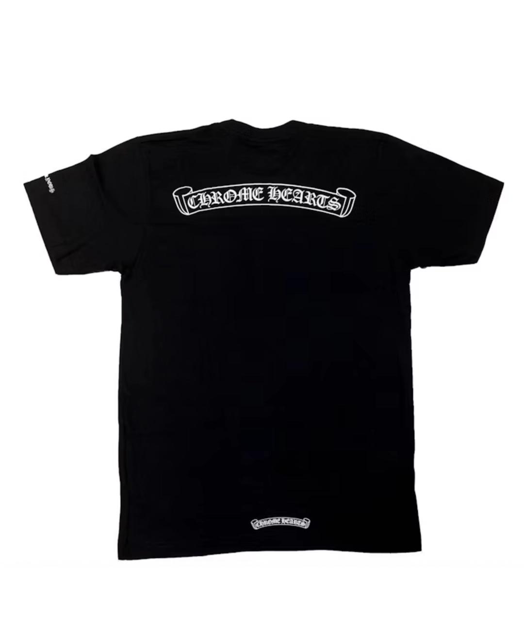 CHROME HEARTS Черная хлопковая футболка, фото 2