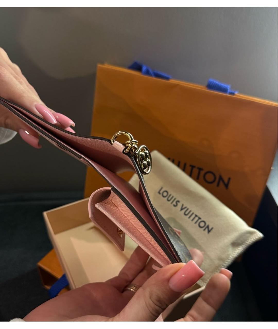 LOUIS VUITTON Коричневый кошелек, фото 6