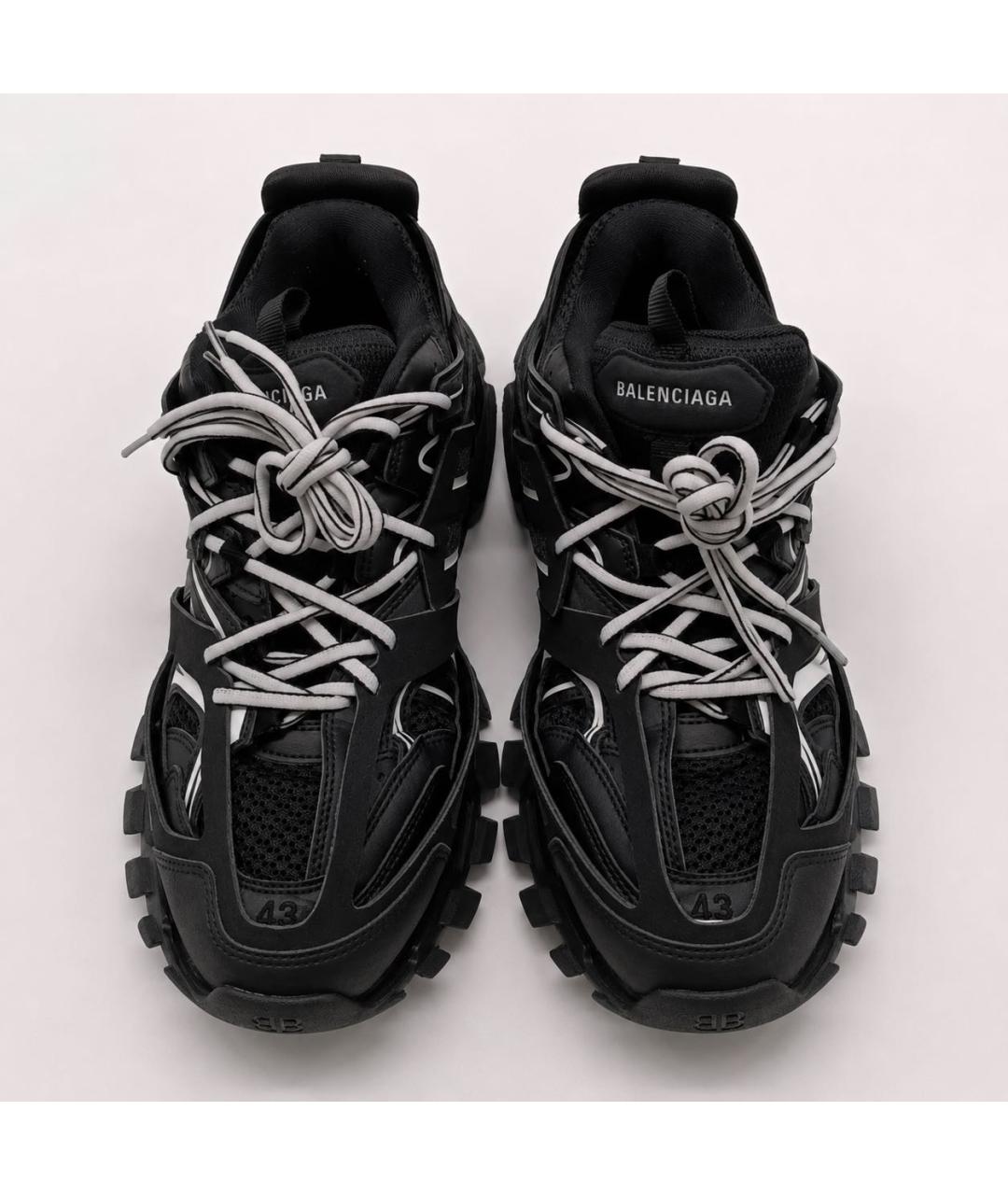 BALENCIAGA Черные синтетические низкие кроссовки / кеды, фото 3
