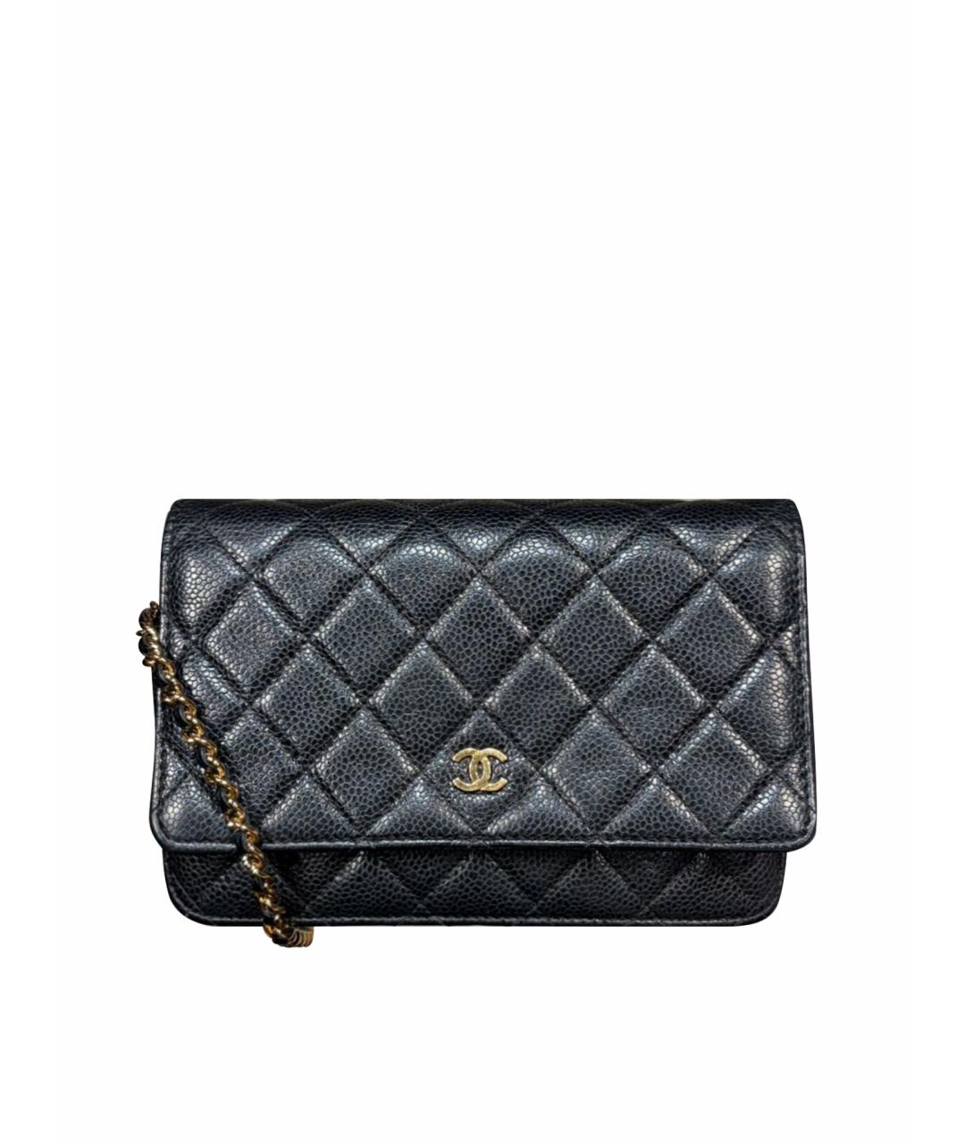 CHANEL Черная кожаная сумка через плечо, фото 4