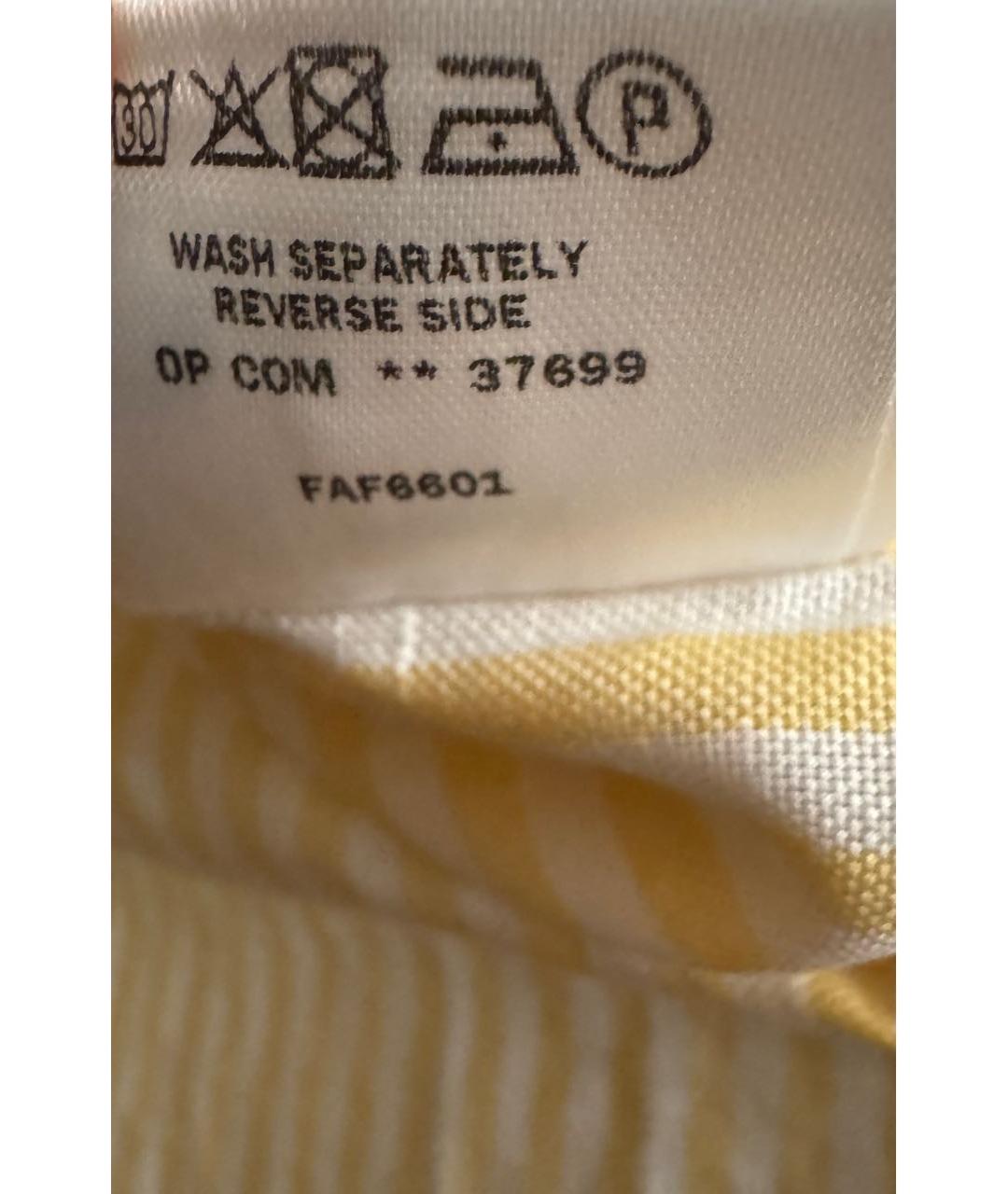 LORO PIANA Желтая льняная кэжуал рубашка, фото 6