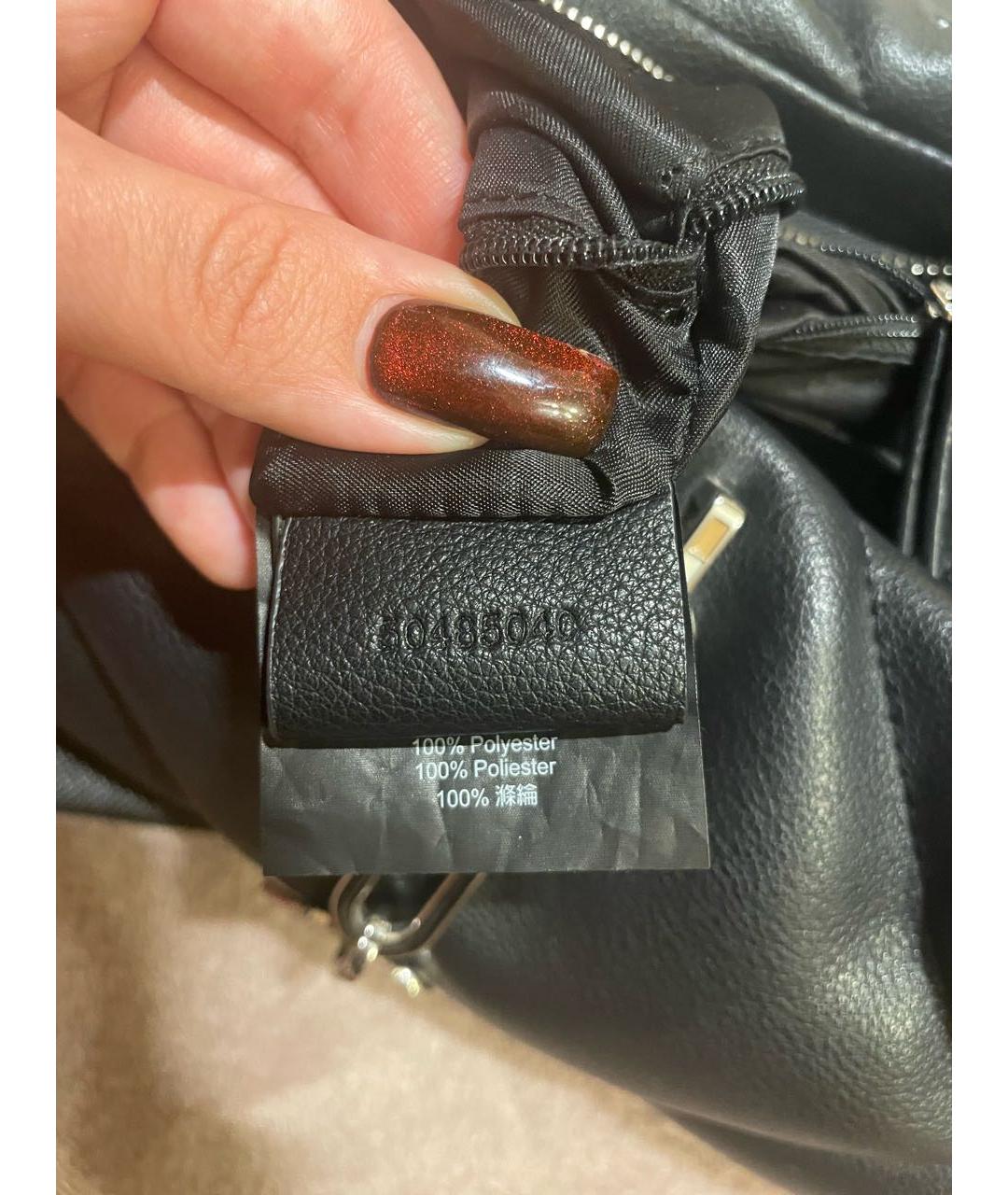 HUGO BOSS Черная сумка с короткими ручками из искусственной кожи, фото 6