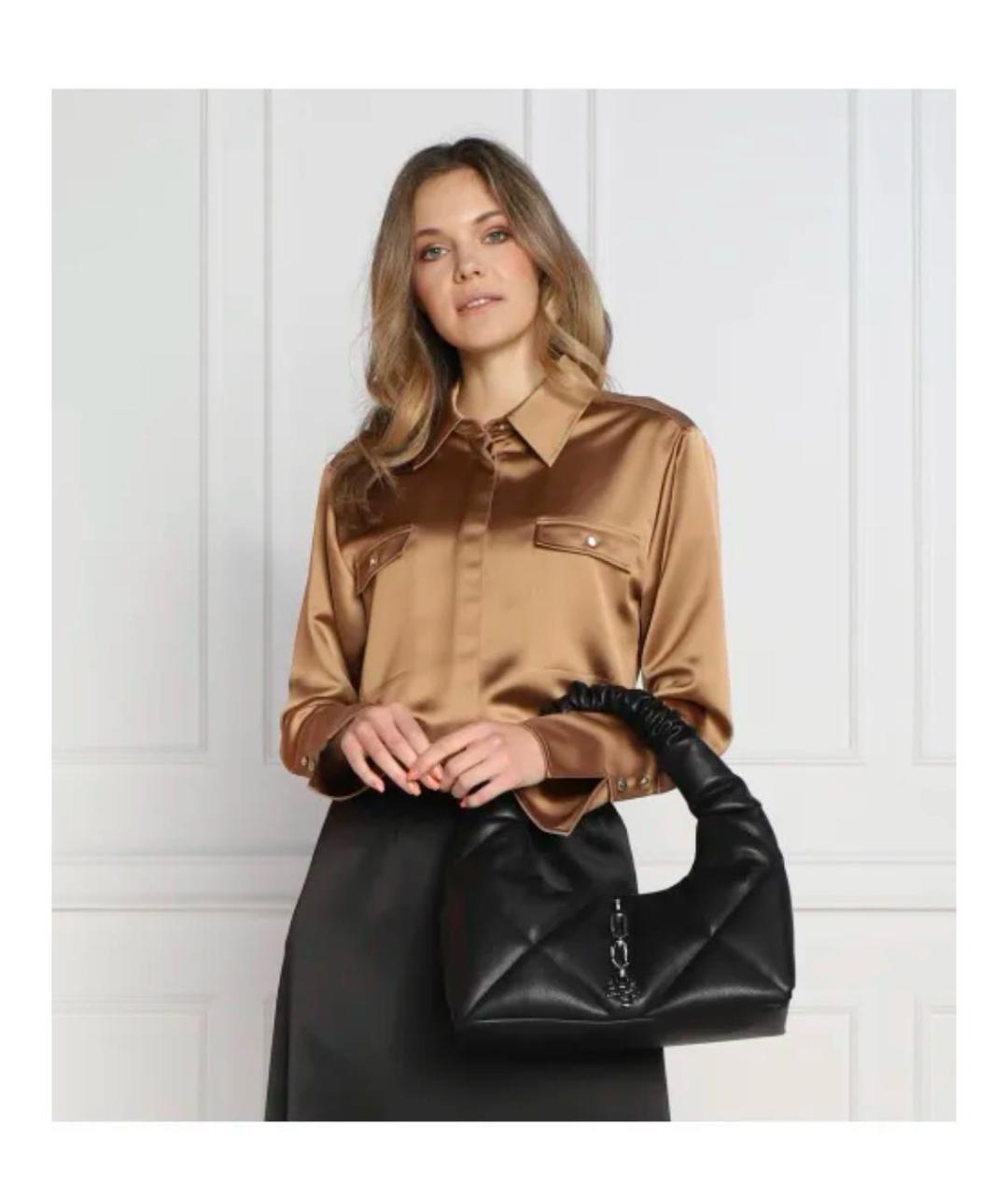 HUGO BOSS Черная сумка с короткими ручками из искусственной кожи, фото 2