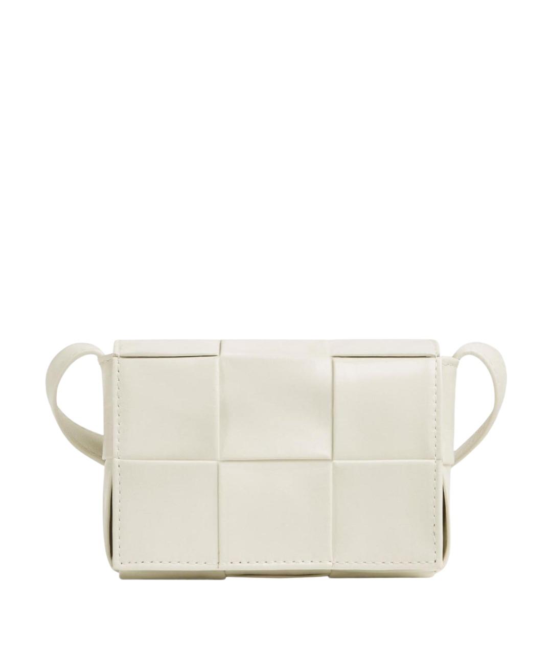 BOTTEGA VENETA Белая кожаная сумка через плечо, фото 1