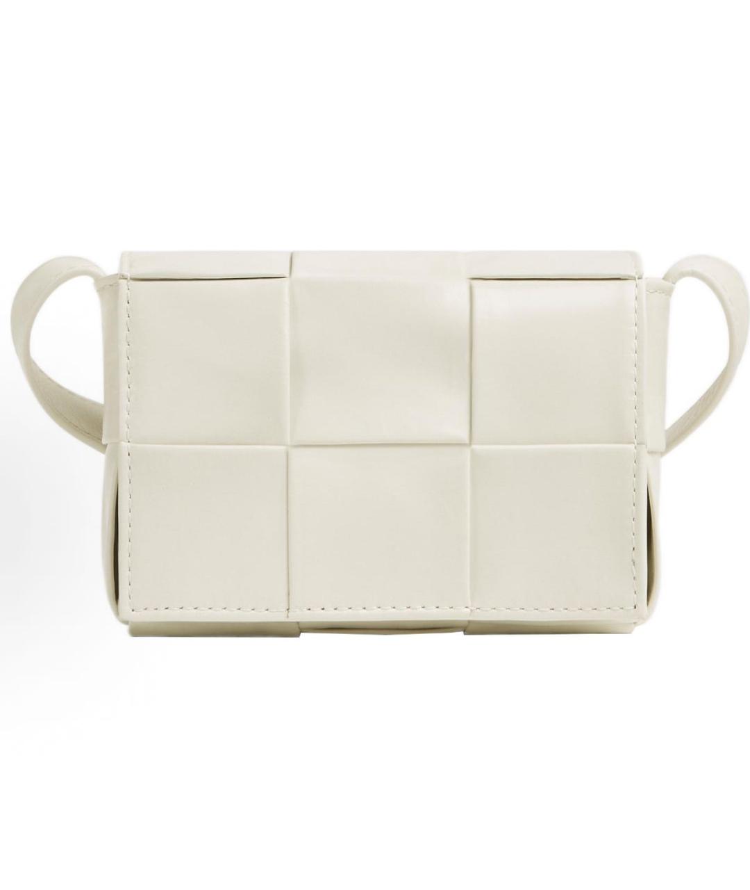 BOTTEGA VENETA Белая кожаная сумка через плечо, фото 5