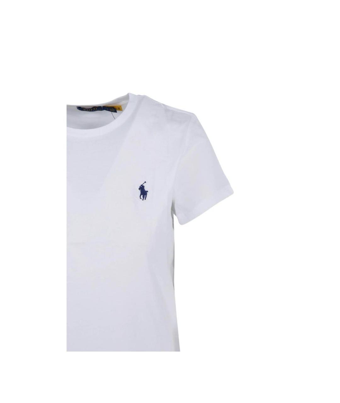 POLO RALPH LAUREN Белая хлопковая футболка, фото 4