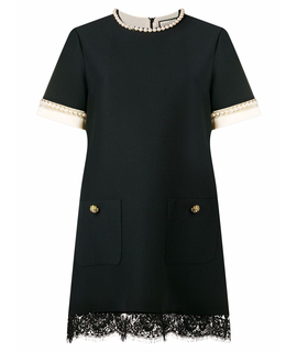 

Повседневное платье GUCCI Pearl Embellished Shift Short Casual Dress