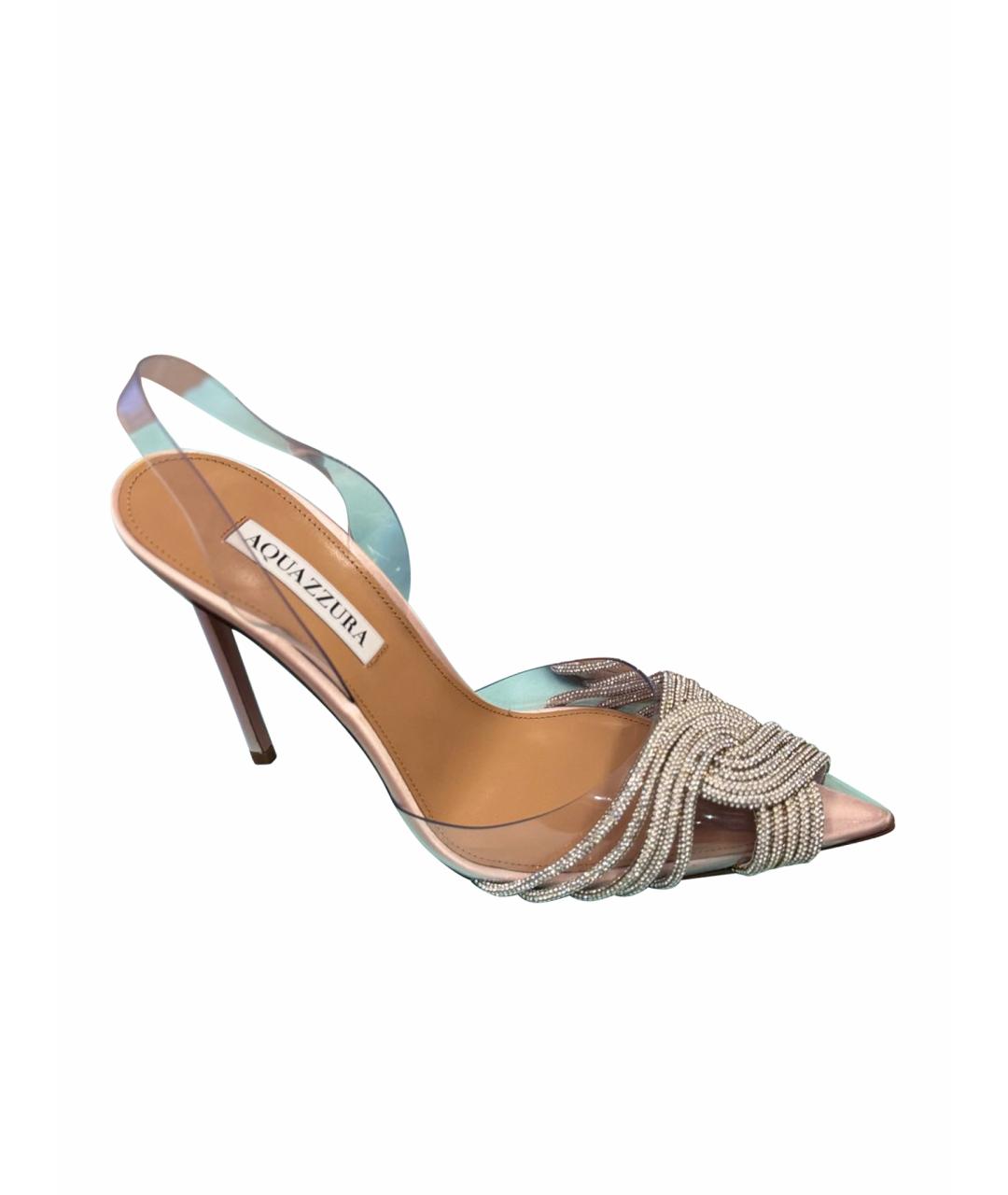 AQUAZZURA Бежевые босоножки, фото 7
